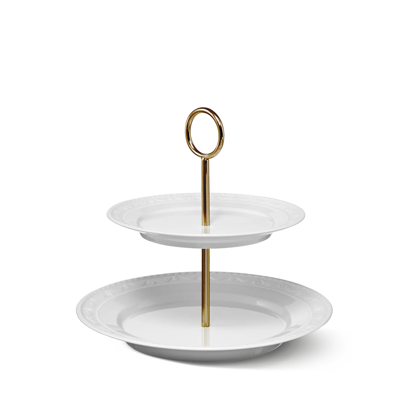 BLANC NOUVEAU Etagere, klein, goldenes Gestänge